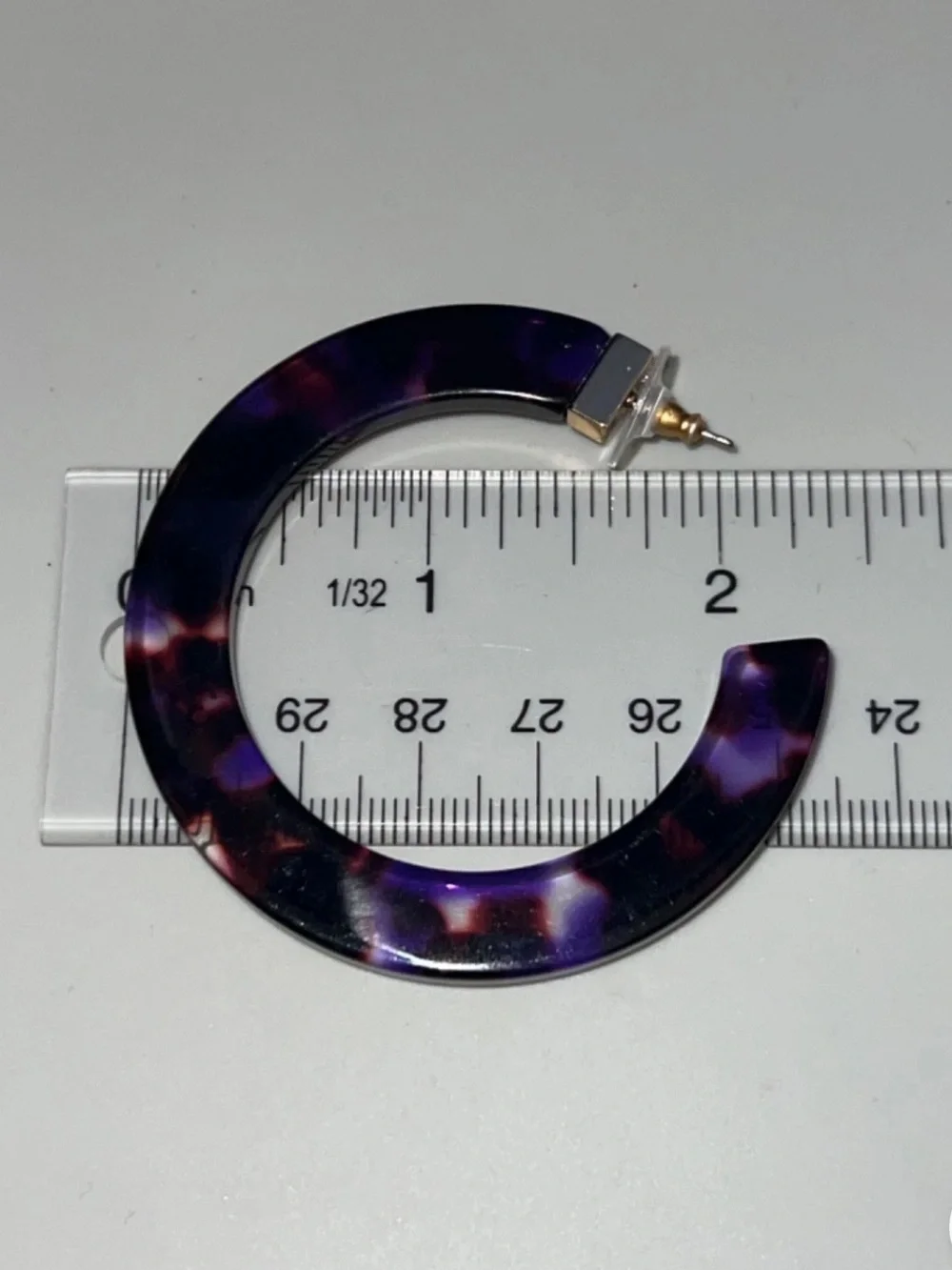 kate spade purple tortoise resin oversized hoops